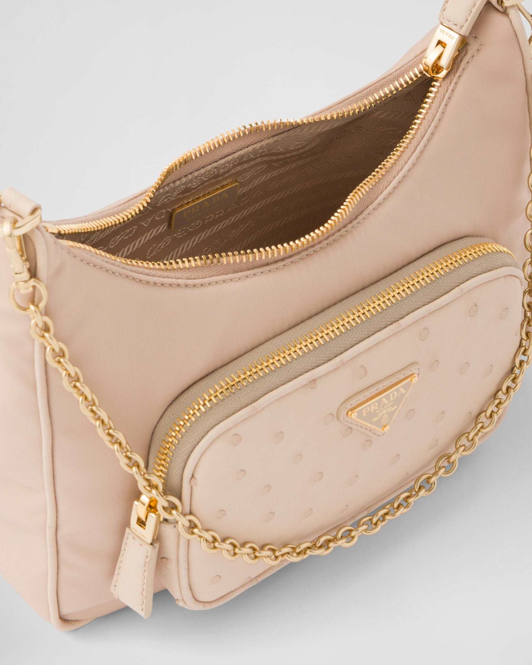 Re-Nylon xオーストリッチ ミニバッグ