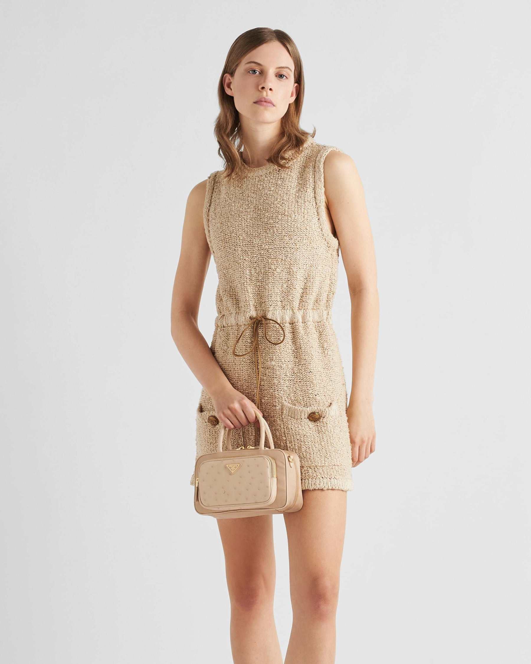 Re-Nylon xオーストリッチ ダブルハンドルバッグ