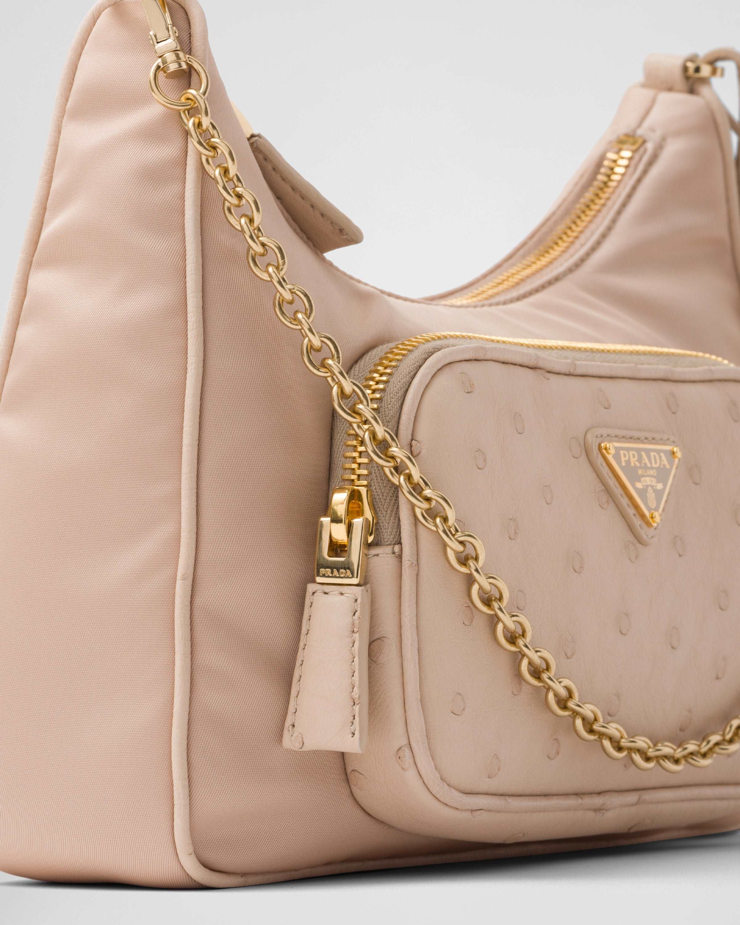 Re-Nylon xオーストリッチ ミニバッグ