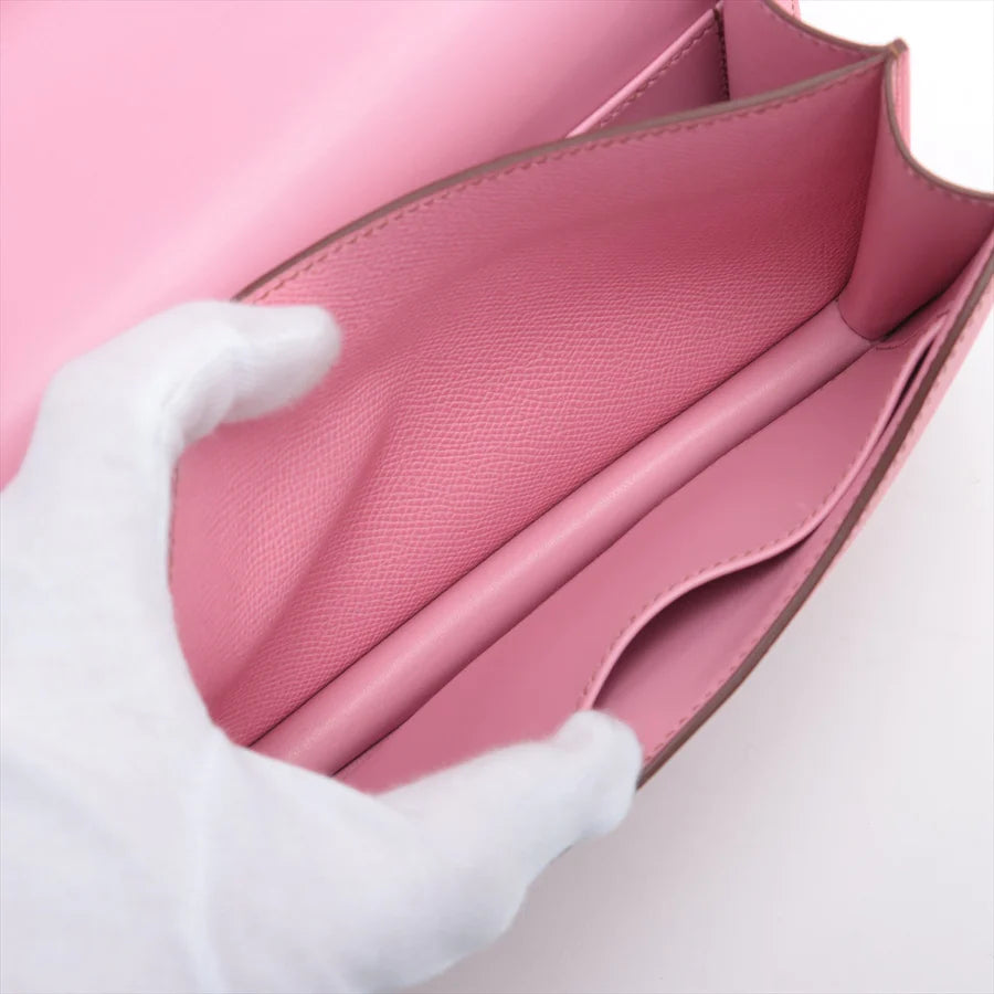 エルメス コンスタンス3 ミニ18 ヴォーエプソン ピンク シルバー金具