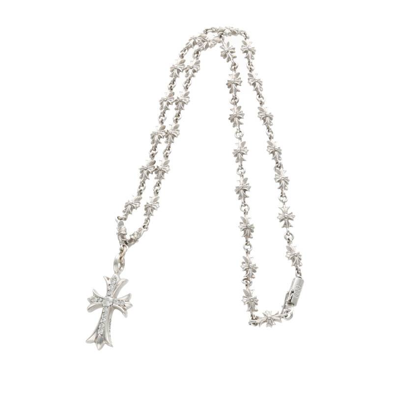 クロムハーツ/Chrome Hearts　 サイズ:18inch 【18KWG TNY CRSF CH PLS18/タイニーファットクロス】