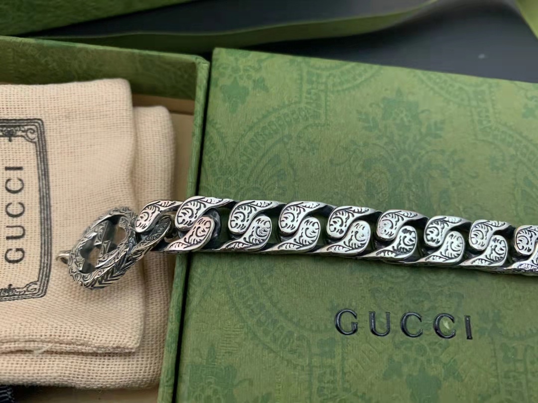 GUCCI  ダブルGチェーンブレスレット 20cm