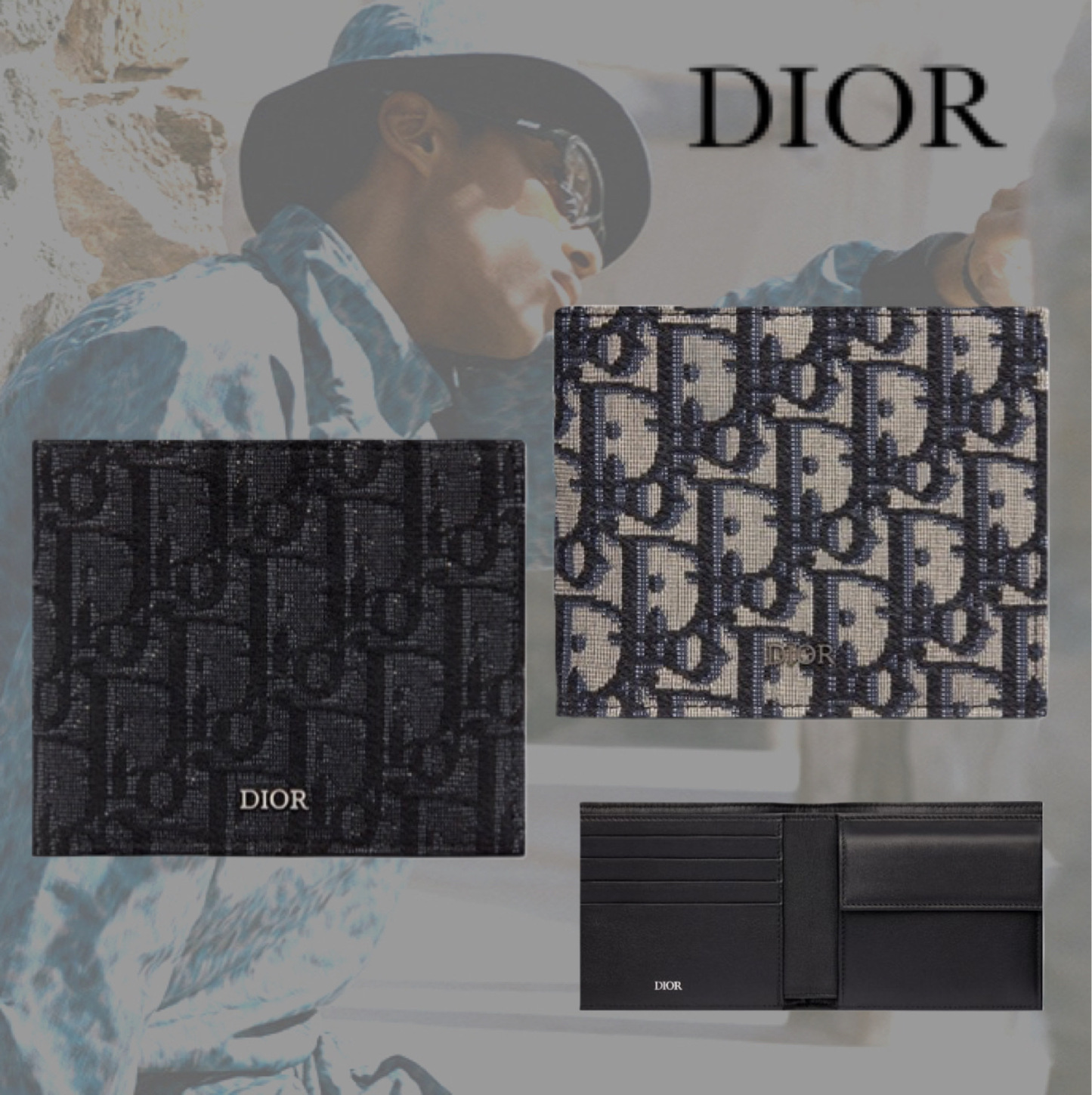 【Dior】コインケース付き 2つ折りウォレット ミニ財布