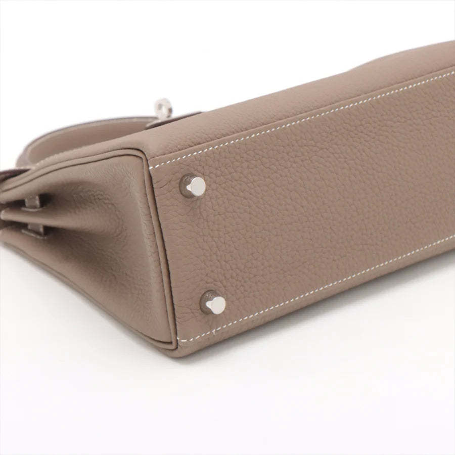 エルメス ケリー25 トゴ エトゥープ シルバー金具