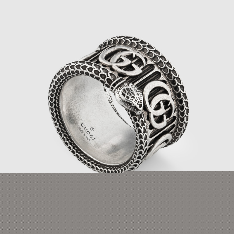GUCCI ダブルGシルバーリング