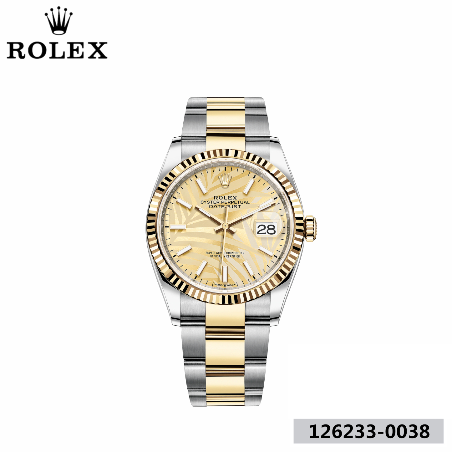デイトジャスト 36 オイスター 36 mm オイスタースチール＆イエローゴールド