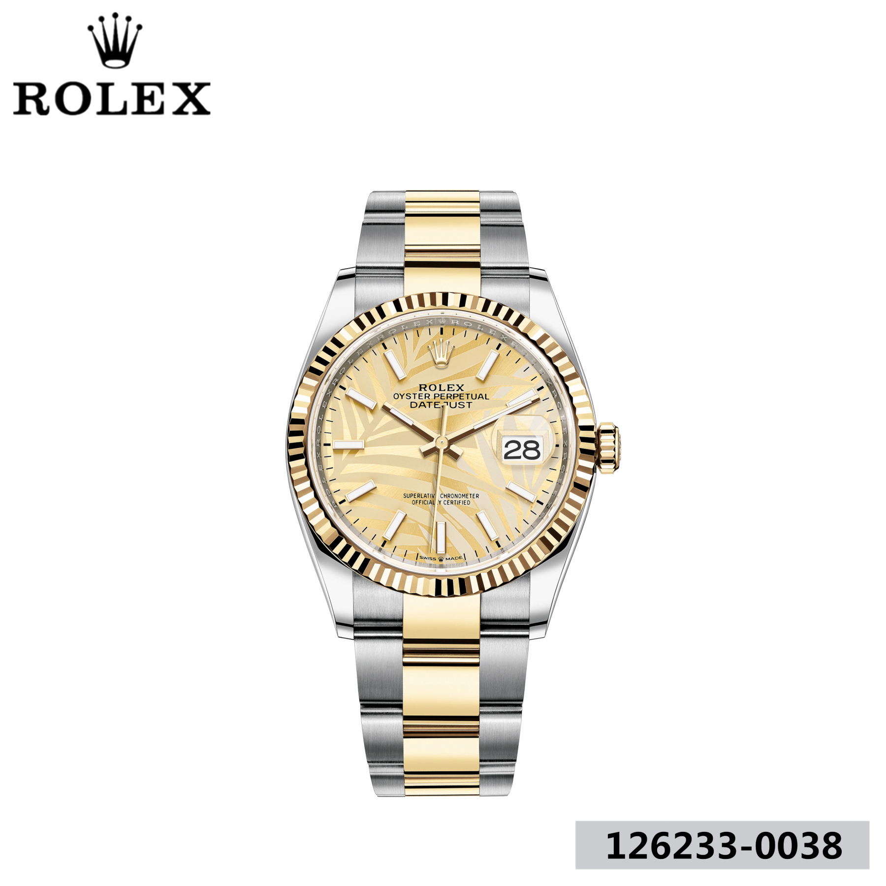 デイトジャスト 36 オイスター 36 mm オイスタースチール＆イエローゴールド