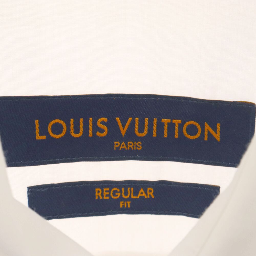 LOUIS VUITTON (ルイヴィトン) ワッペン総柄 長袖シャツ RM182Q HDM HFS42W ホワイト