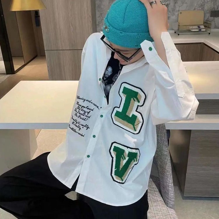 【Louis Vuitton 】 （ルイヴィトン）長袖シャツ 最新モデル 男女兼用