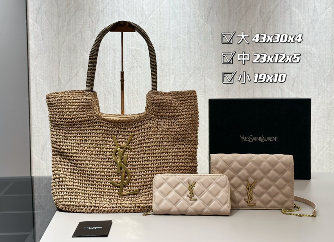 【SAINT LAURENT】【大人気定番商品♪】イヴサンローラン 3点セット