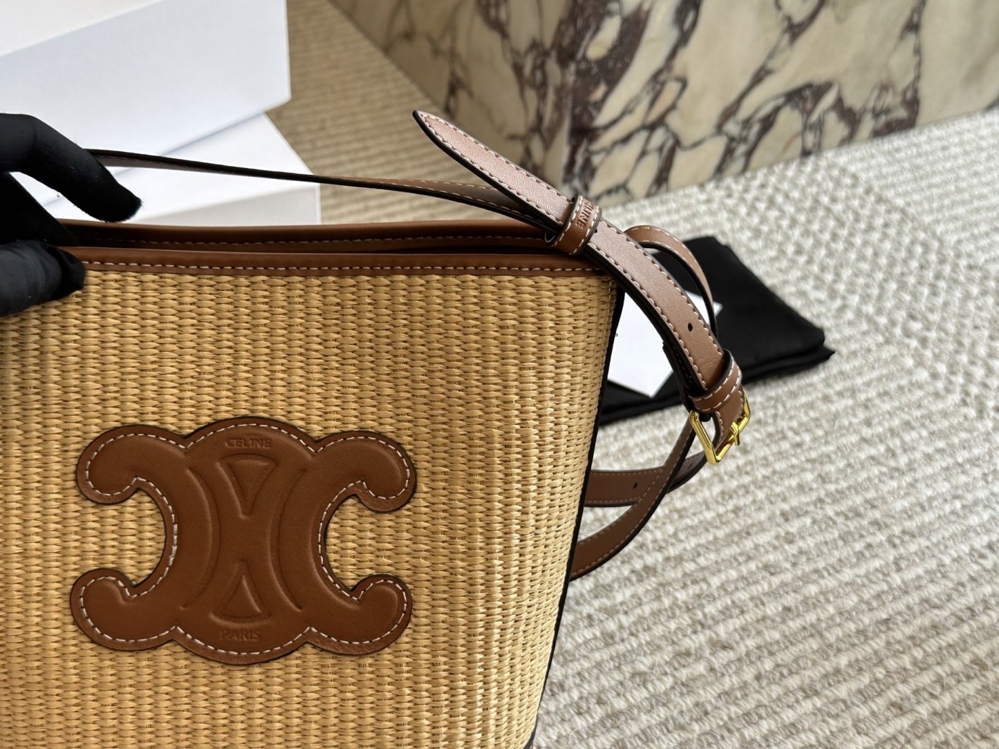 【CELINE公式旗艦店】セリーヌ わら編みバッグ バケットバッグ