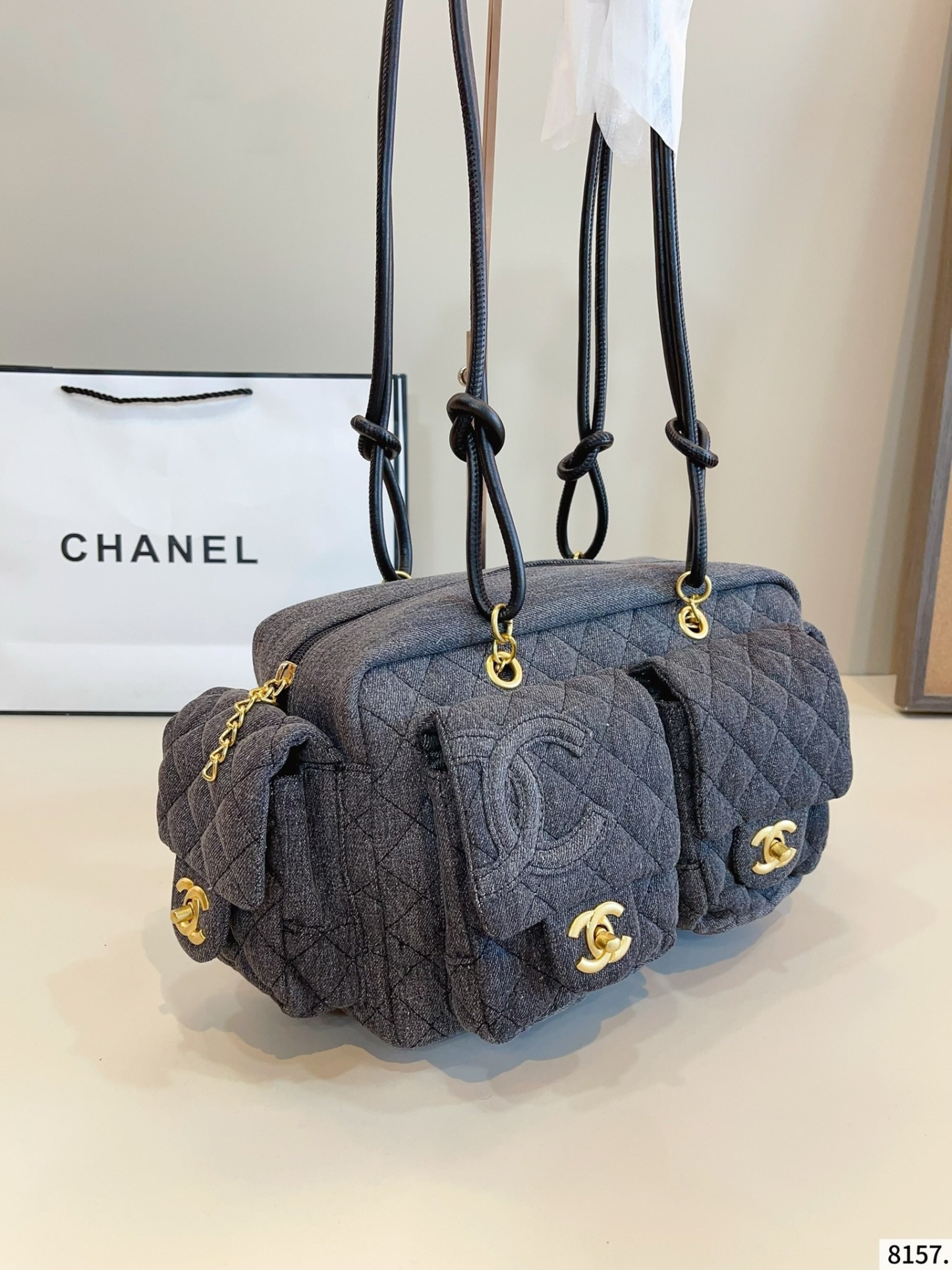 【CHANEL公式旗艦店】シャネル  デニムのショルダーバッグ 29*12*19CM