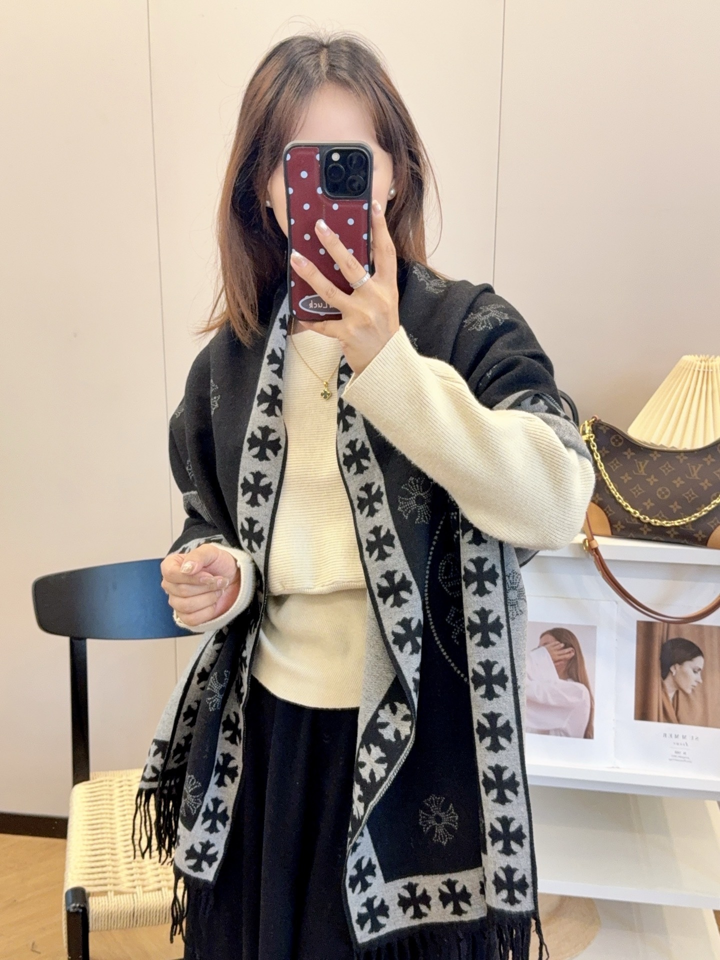 【CHROME HEARTS公式旗艦店】クロムハーツ スカーフ 限定発売 送料無料