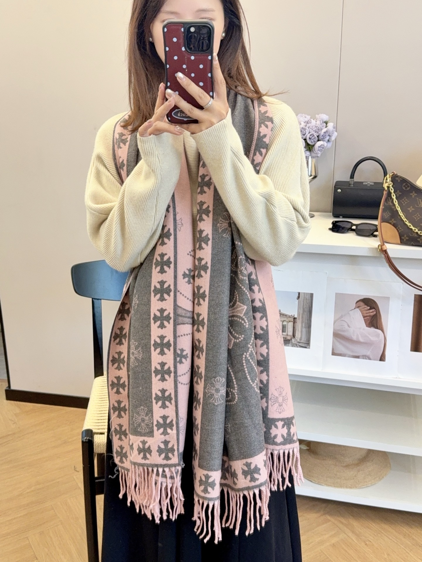 【CHROME HEARTS公式旗艦店】クロムハーツ スカーフ 限定発売 送料無料