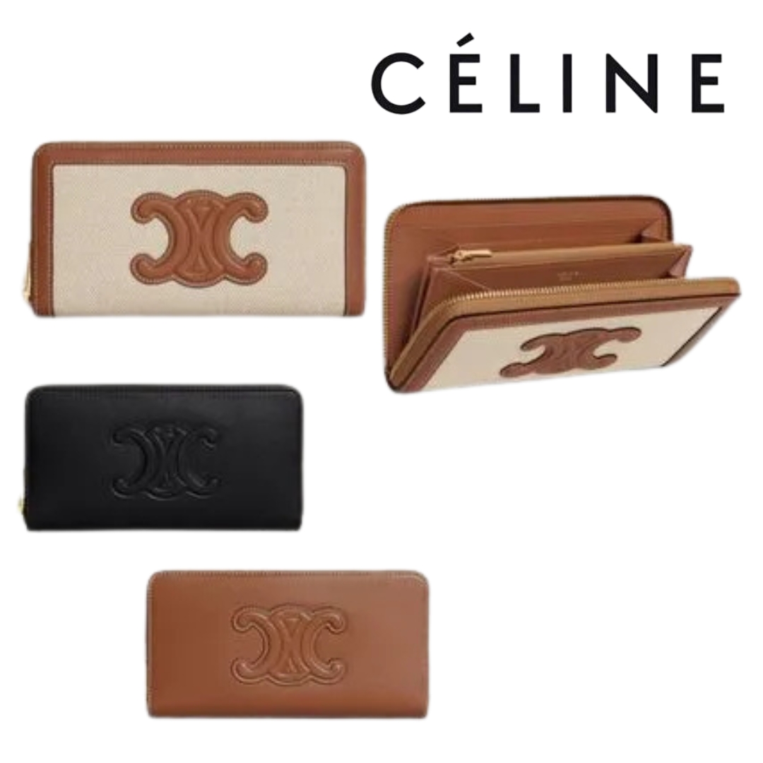 ★国内即発直営★ CELINE トリオンフ ジップウォレット 長財布