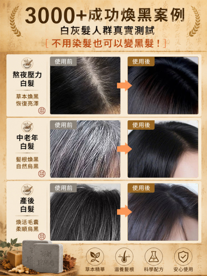 石斛首烏草本黑髮皂