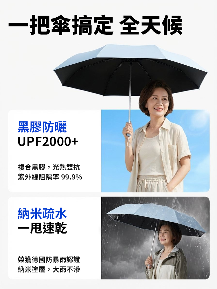 【晴雨兩用】超輕鉛筆防曬傘