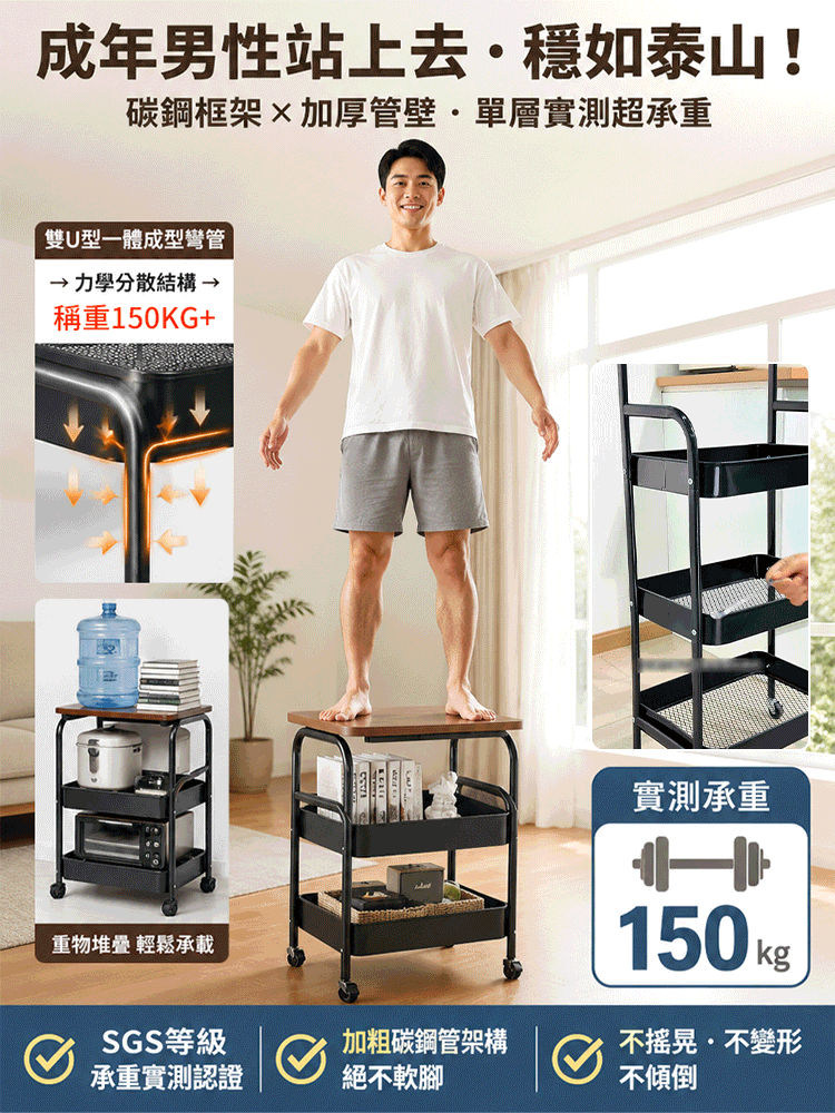 多層輕奢移動收納置物架
