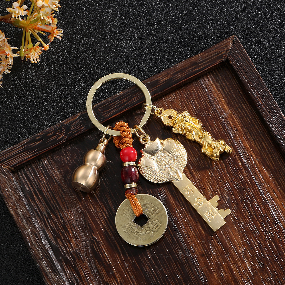 【開啟財富之門】開財庫金鑰匙掛件