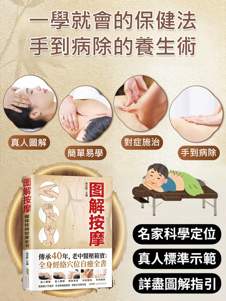 【健體祛病按摩全書】圖解按摩