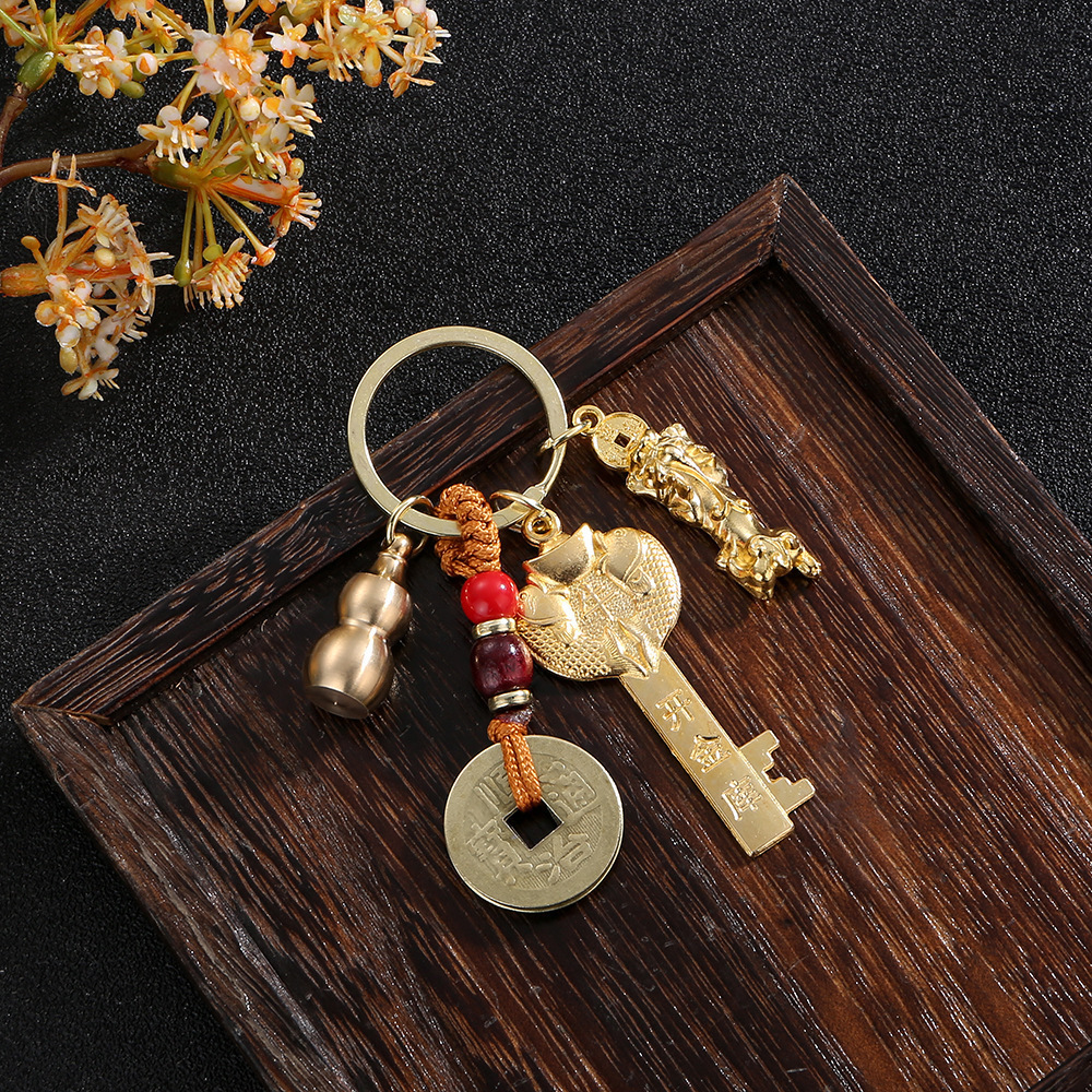 【開啟財富之門】開財庫金鑰匙掛件