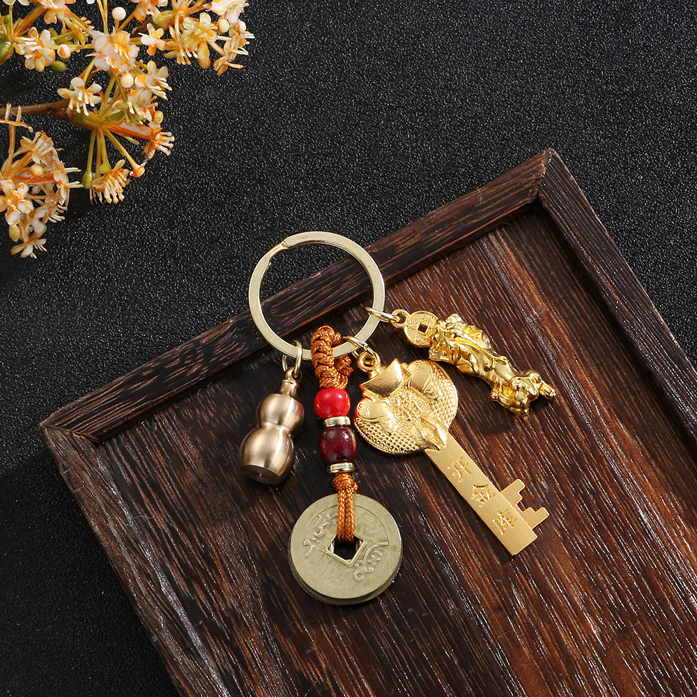 【開啟財富之門】開財庫金鑰匙掛件