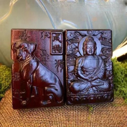 生肖木雕煤油打火機