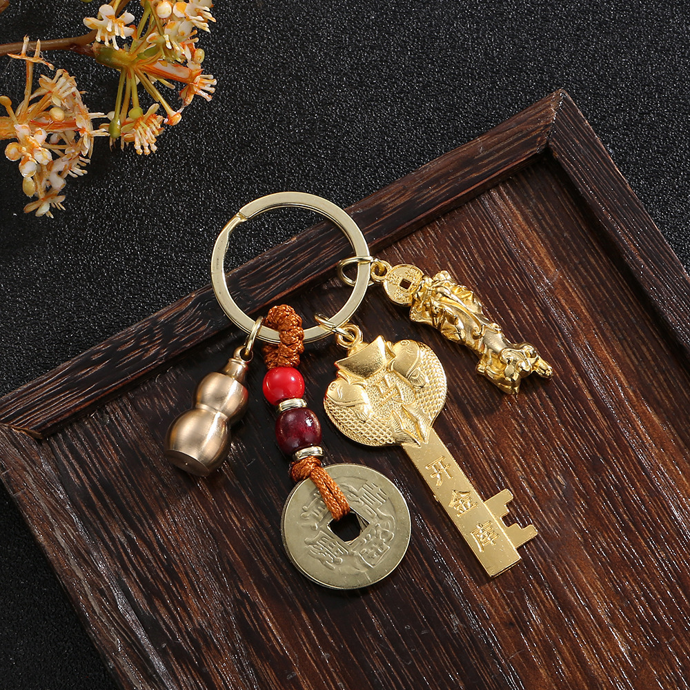 【開啟財富之門】開財庫金鑰匙掛件
