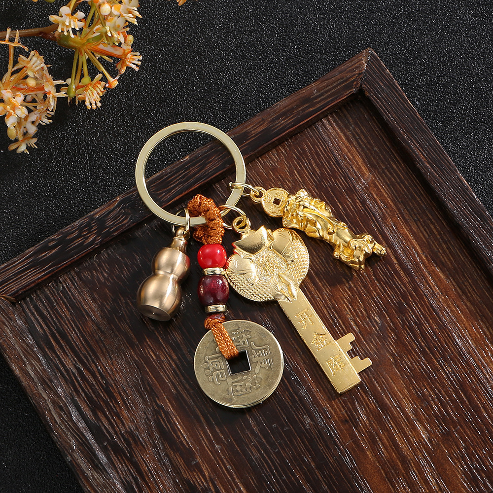 【開啟財富之門】開財庫金鑰匙掛件