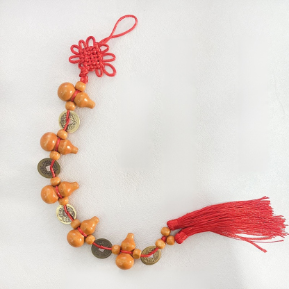桃木葫蘆五帝錢掛串