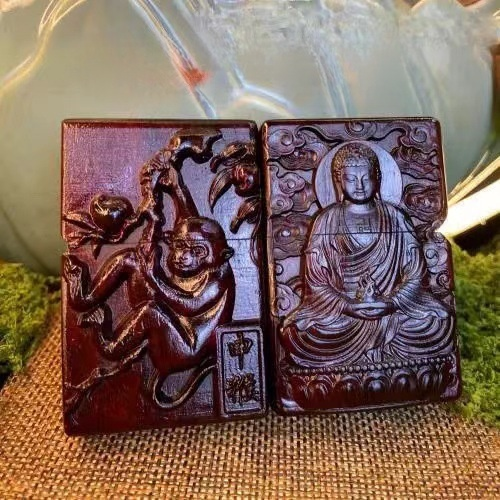 生肖木雕煤油打火機