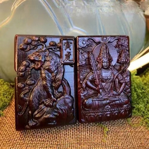 生肖木雕煤油打火機