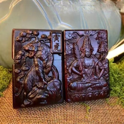 生肖木雕煤油打火機