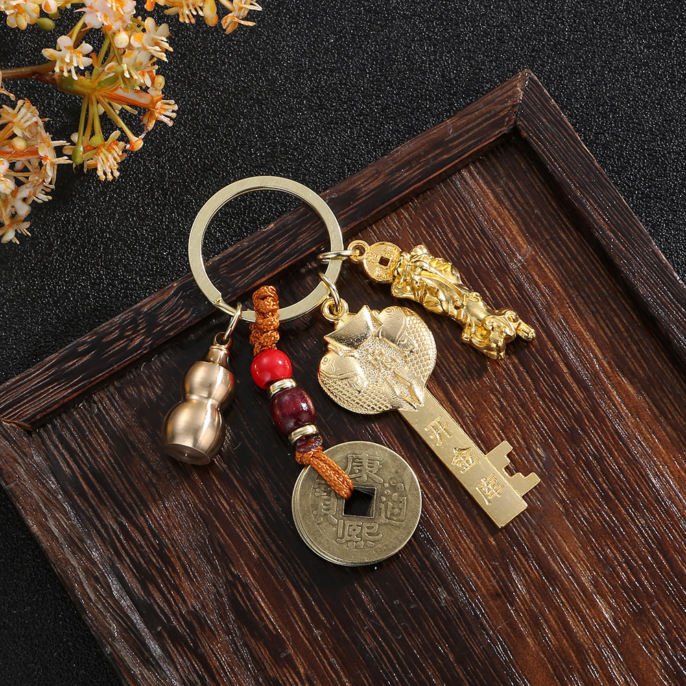 【開啟財富之門】開財庫金鑰匙掛件
