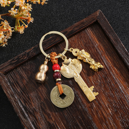 【開啟財富之門】開財庫金鑰匙掛件