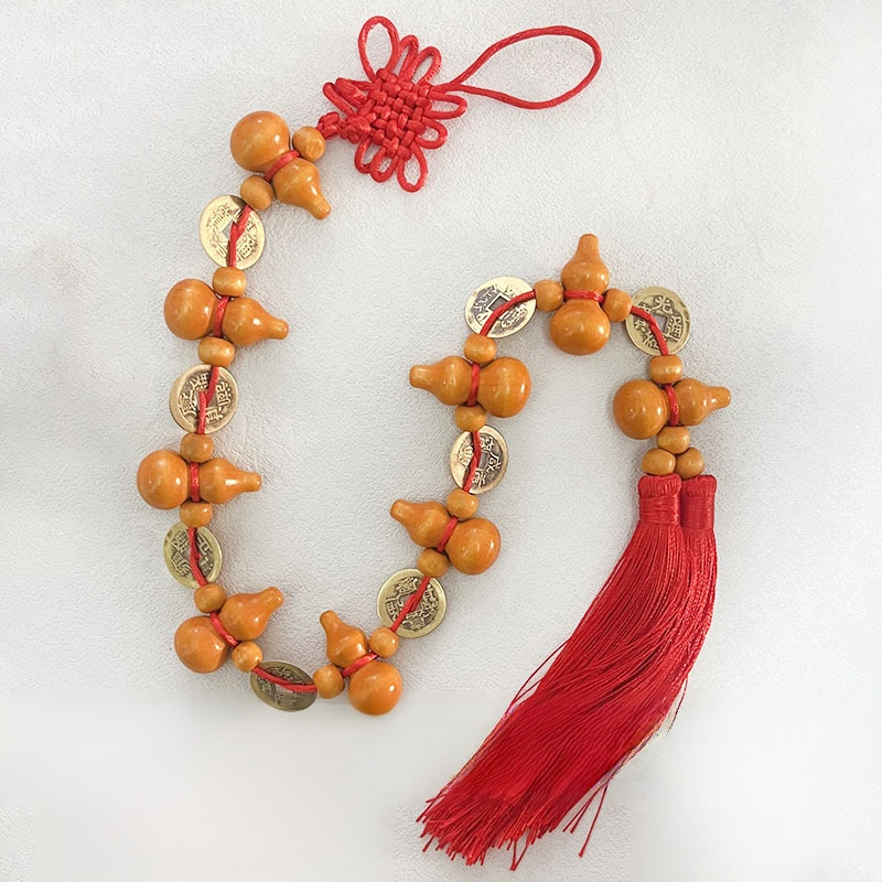 桃木葫蘆五帝錢掛串