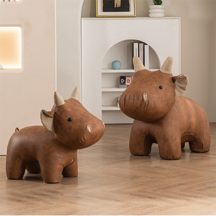 小牛造型動物坐凳換鞋凳