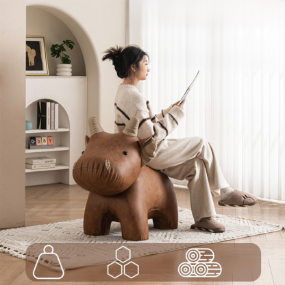 小牛造型動物坐凳換鞋凳