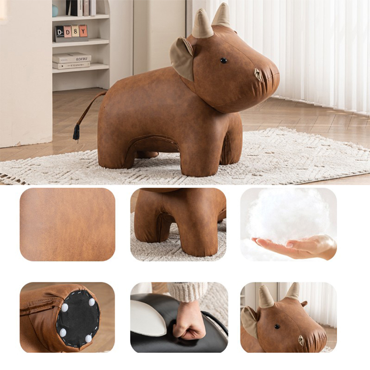 小牛造型動物坐凳換鞋凳