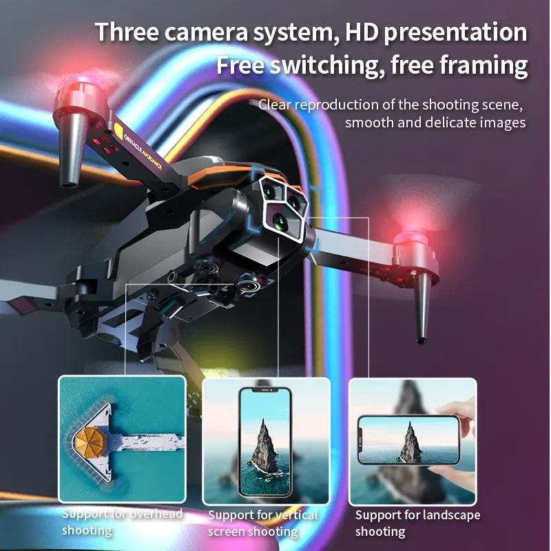 AE4 PRO Folding Drone with Camera 4k Optical Flow Headless Mode 360 Degree Flip Stunt Drones for Beginner 150m air Selfie Plane