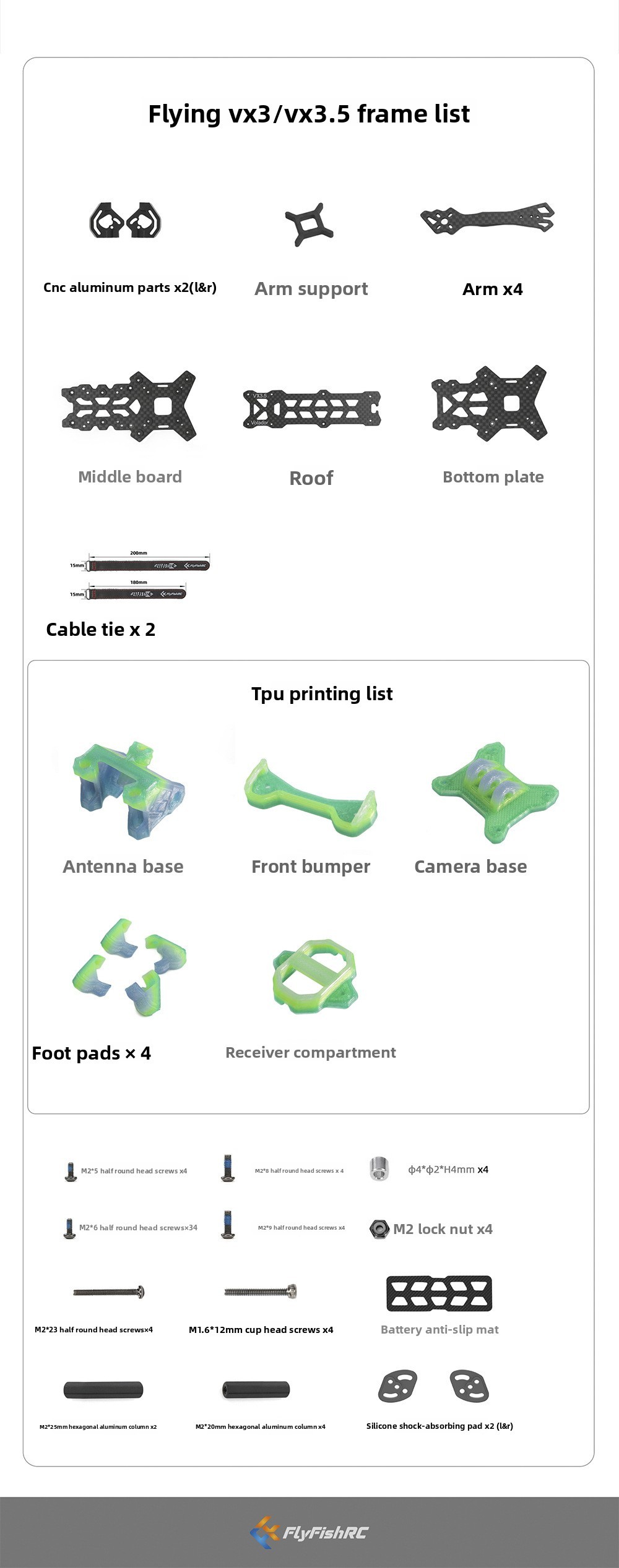 VX3 O3 Huafei Carbon Brazing Frame FPV Racing Drone Model