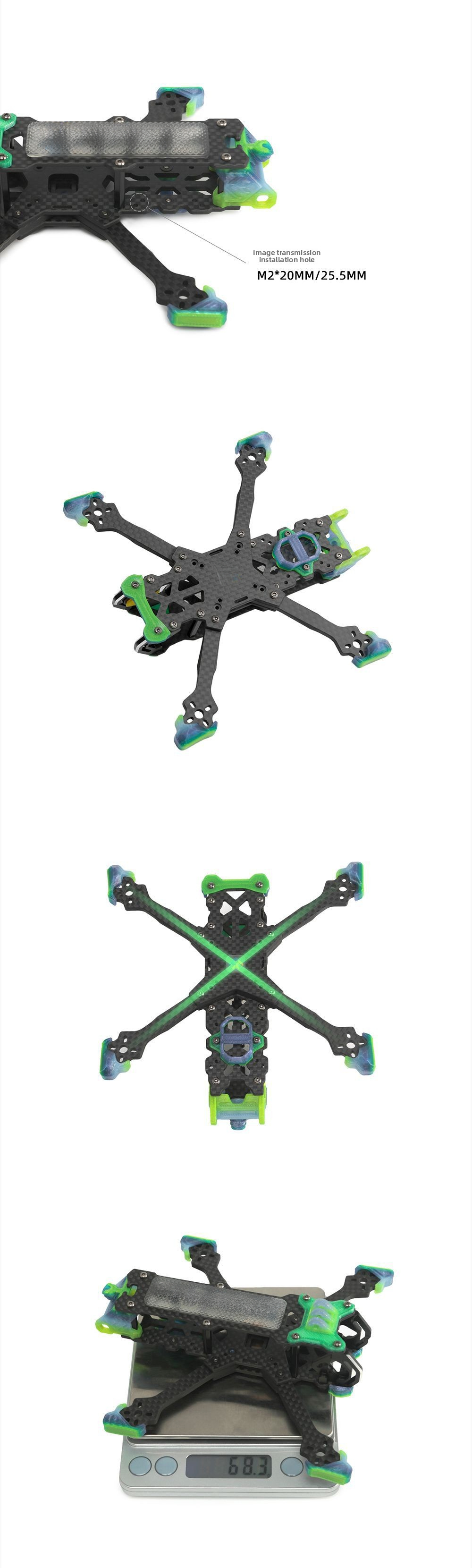 VX3 O3 Huafei Carbon Brazing Frame FPV Racing Drone Model