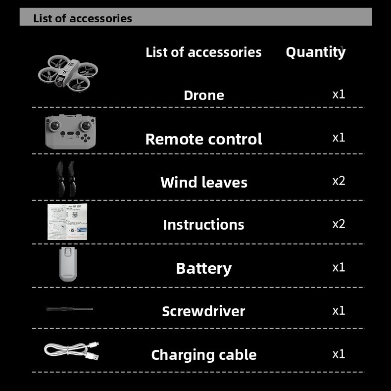 New drone real-time aerial photography dual camera