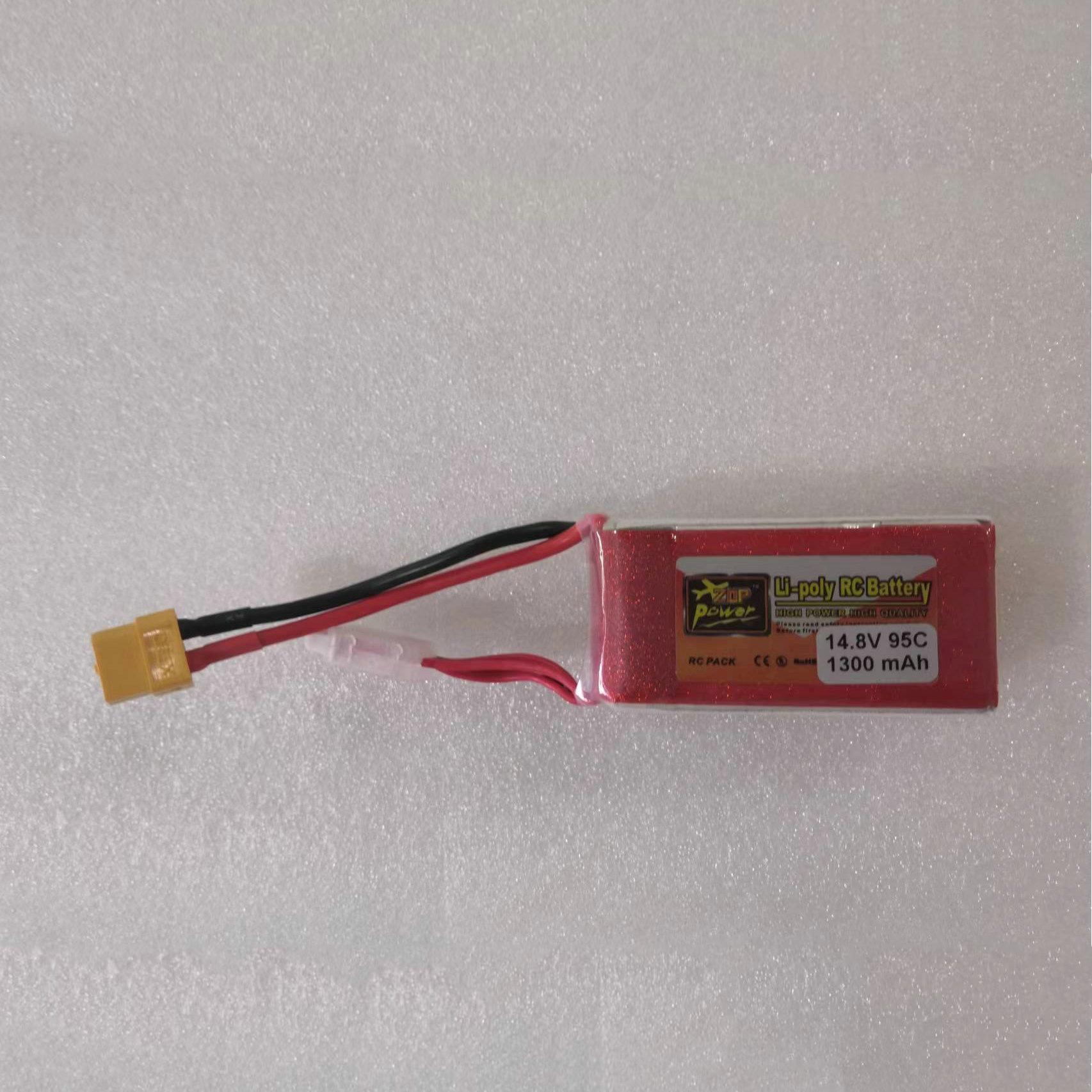 Manufacturer Grade A 1300mAh 95C 14.8V 4S1P High Rate FPV Drone Polymer Lithium Battery