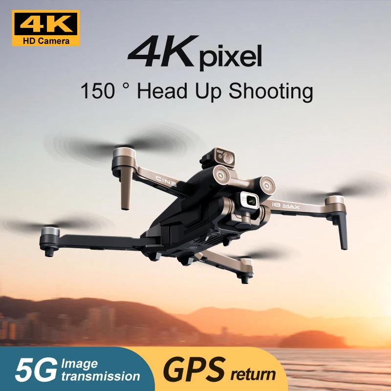 New Original Drone I8 MAX 5G Wifi Big Gps Drone with Camera Electric 4k Uav Mapping Drone Obstacle Avoidance Smart Follow