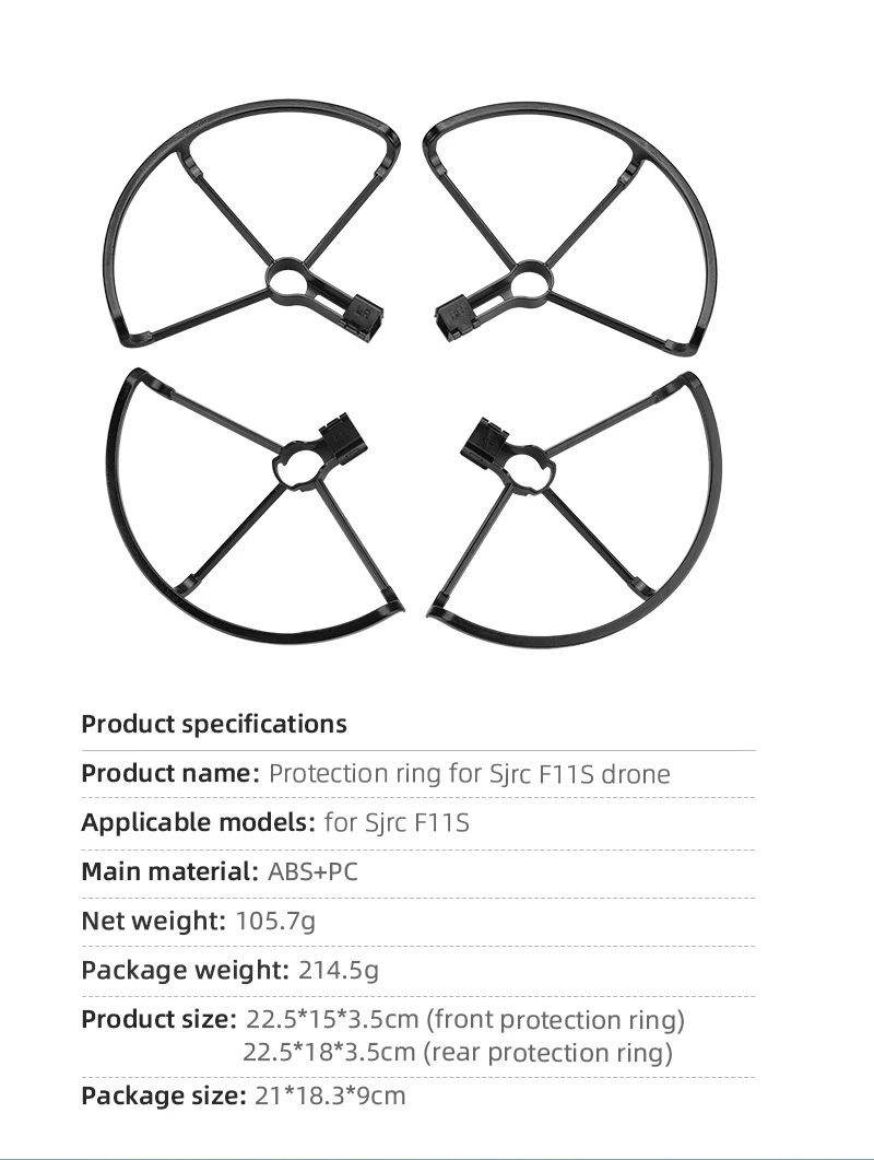 F11s 3KM Quadcopter Drone Protective Blades and Anti-Collision Guards RC Parts & Accs for Propeller Protection