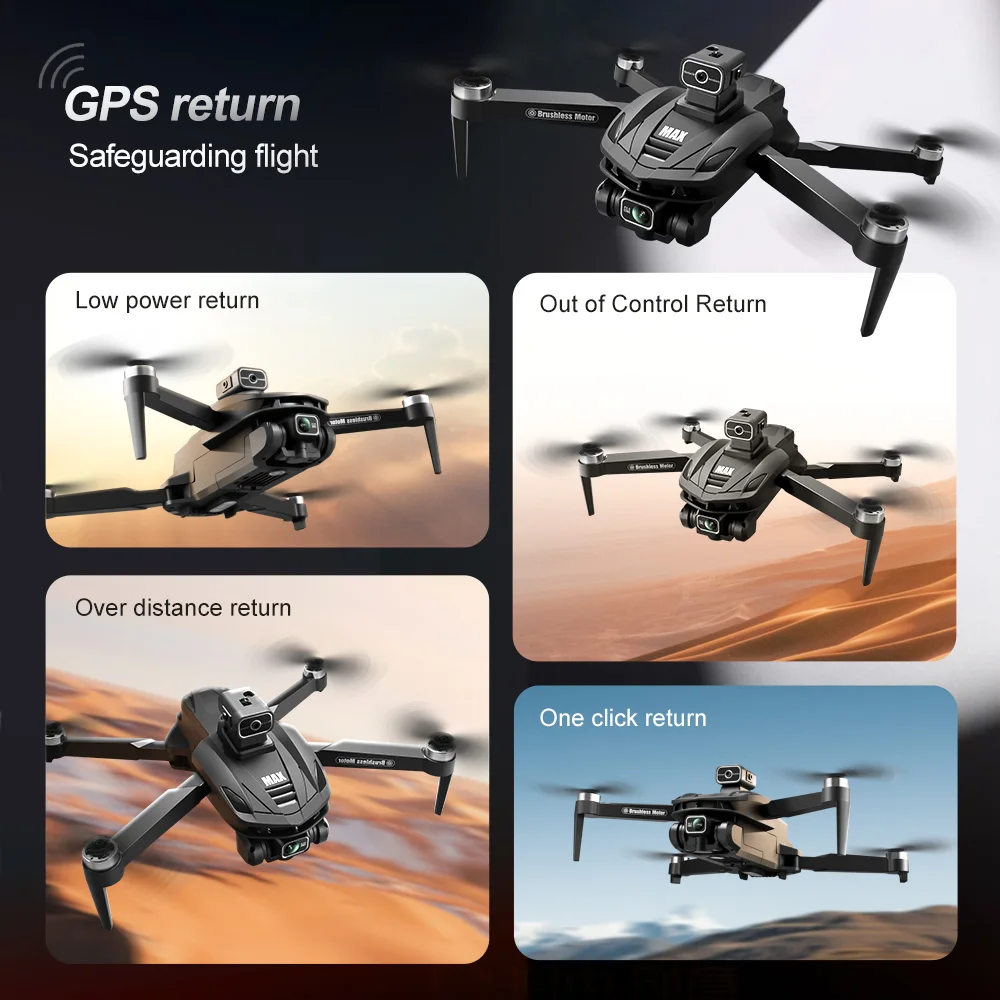 Professional New Racing Drone with 1080p Camera 3km Long Distance GPS Optical Flow Obstacle Avoidance 6 Axis Gyro FPV 3D Flying