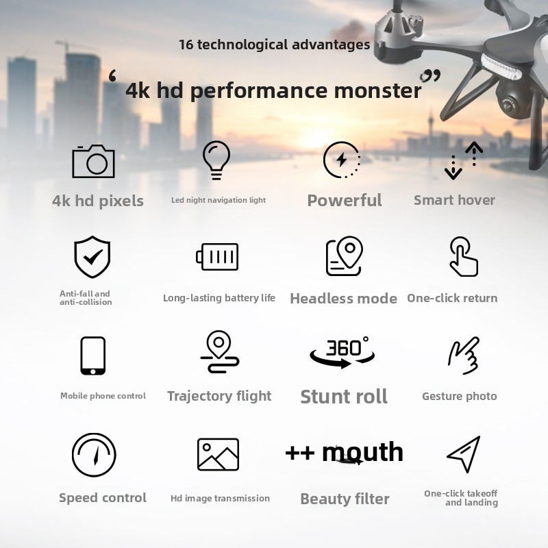 JC801 dual-camera HD 4K aerial drone