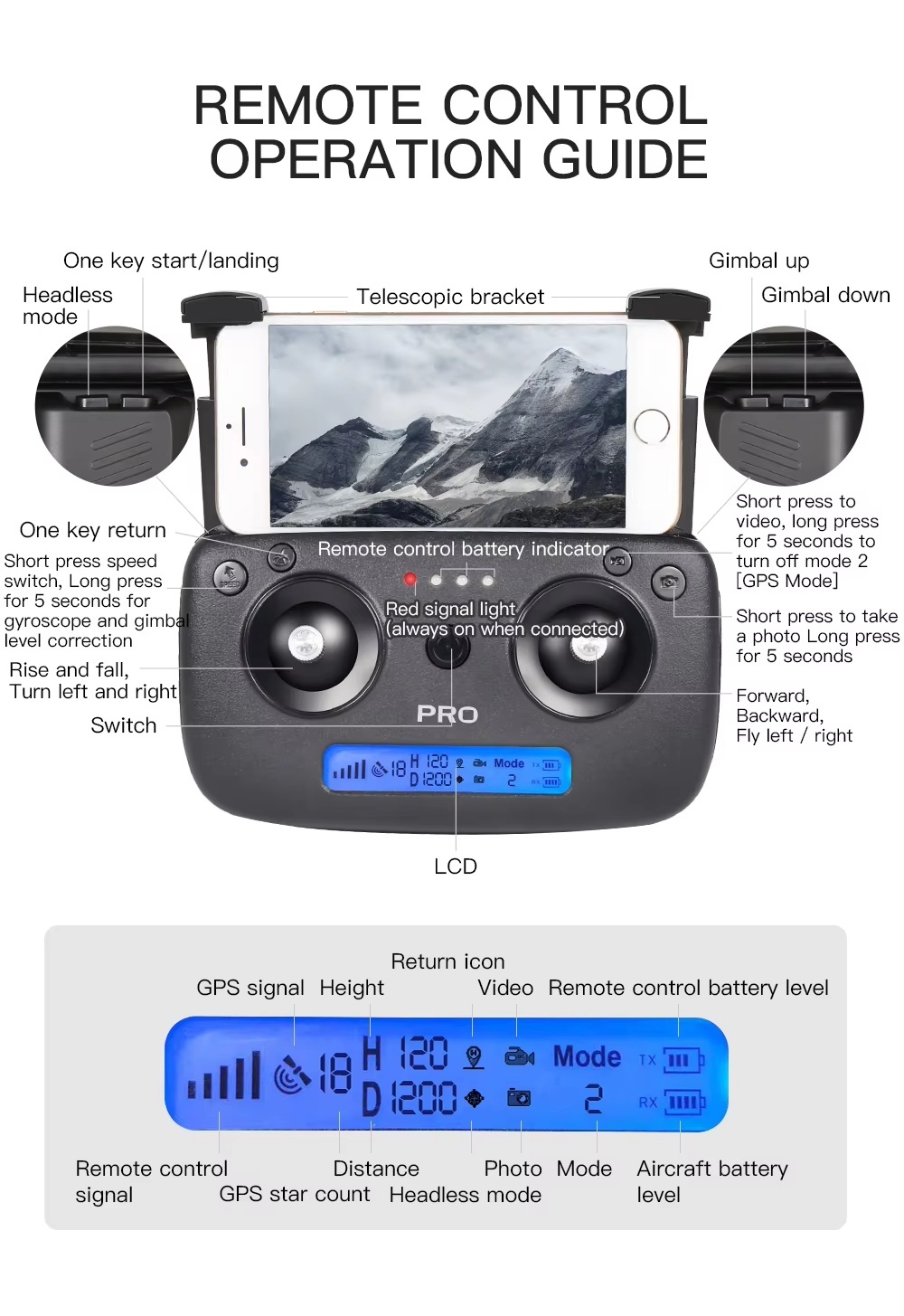 SG906 Pro 2 GPS Brushless 4k Rc Drone With 5g Wifi Fpv Drone Three-axis Anti-shake Camera Rc Quadcopter Drone Height Fixed