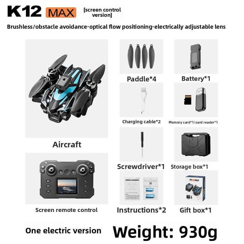 K12Max with Screen Display Remote Control Drone